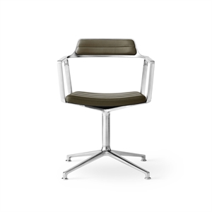 Krzesło Obrotowe Vipp 452 z Suwakami Podłogowymi Aluminiowy/ Bosco Zielony