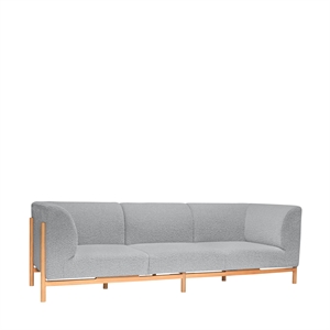 Sofa 3-osobowa Hübsch Moment, Duży , Szary/naturalna