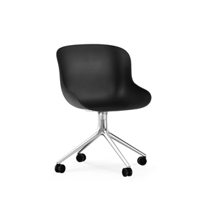 Krzesło Obrotowe Normann Copenhagen Hyg z Kółkami, Aluminiowy/ Czarny