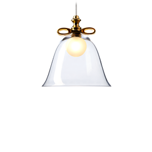 Moooi Bell Duża Lampa Wisząca Złota, Przezroczysta