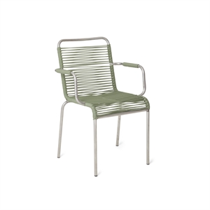 Krzesło do Jadalni Fiam Mya Spaghetti z Podłokietnikiem Sage Green
