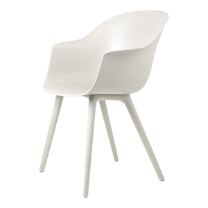 Krzesło do Jadalni GUBI Bat Plastikowe Alabastrowe Biały