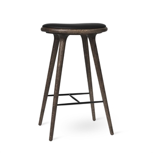 Hoker Barowy Mater High Stool, Dąb Bejcowany na Ciemno, 74 cm