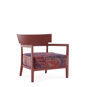 Kartell CARA MAT Liberty Chile Palm Outdoor Armchair Burgundowy/Lacquer