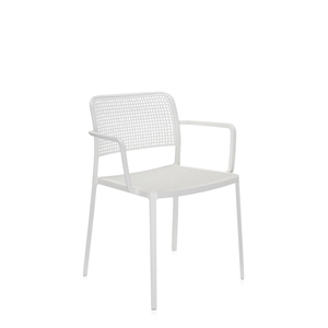 Kartell AUDREY Krzesło Ogrodowe z Podłokietnikami Biały