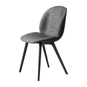 Krzesło do Jadalni GUBI Beetle Plastikowe Nogi z Przodu Tapicerowane w Kolorze Gładkim 0023