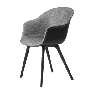 Krzesło do Jadalni GUBI Bat Plastikowe Nogi z Przodu Tapicerowane w Kolorze Gładkim 0023