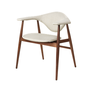 Krzesło do Jadalni GUBI Masculo Tapicerowane Eero Special FR 106 z Nogami z Orzech Włoski
