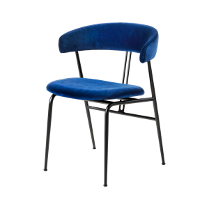Krzesło do Jadalni GUBI Violin Velvet 420 Sapphire Niebieski