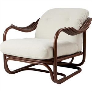 Fotel Gubi Poltrone Tria Ciemny Rattan/Reales Limonta 001