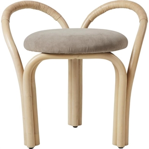 Gubi Bistra Stołek Naturalny Lakierowany Rattan/Fustagno Limonta 002