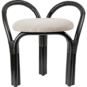 Stołek Gubi Bistra Heban Malowany Rattan/Fustagno Limonta 001