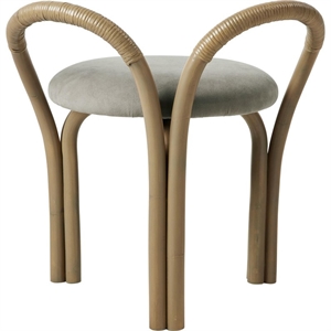 Stołek Gubi Bistra Oliwkowy Rattan/Fustagno Limonta 003