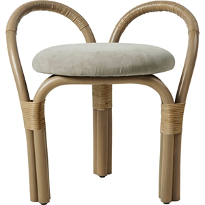 Stołek Gubi Bistra Oliwkowy Rattan/Fustagno Limonta 003