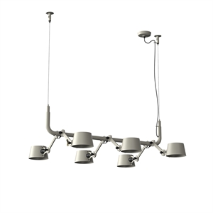 Lampa wisząca Tonone Bolt 6 szt. popielate