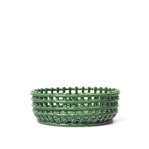 Ferm Living Ceramiczna Miska w Kolorze Szmaragdowo-zielonym