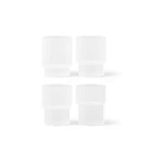 Zestaw 4 Szklanek Ferm Living Ripple , Oszroniony