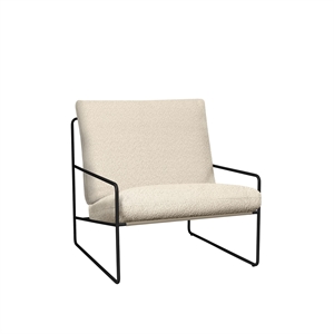 Ferm Living Desert Sofa 1-osobowa Bouclé/ Czarny/ Złamana Biel