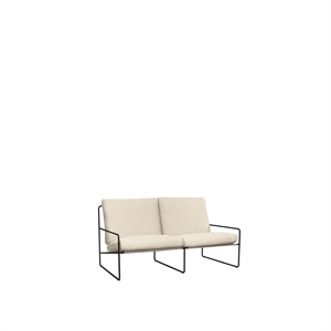 Ferm Living Desert 2-osobowa sofa Bouclé/ Czarny/ Złamana Biel