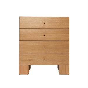 Komoda Ferm Living Kuben 1x4 Dąb Naturalny