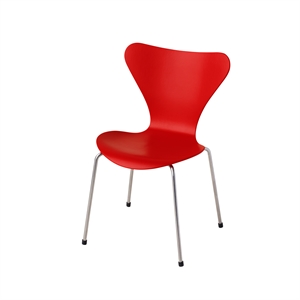 Krzesło Fritz Hansen Miniature Series 7 , Czerwony