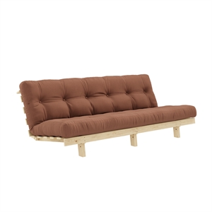 Sofa Rozkładana Karup Lean 130x190 Surowy/759 Brąz Gliniany