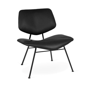 VERMUND VL135 Fotel Wypoczynkowy Czarny Skóra/ Czarny Rama