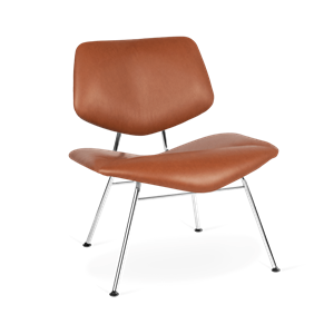 VERMUND VL135 Krzesło Wypoczynkowe Sierra Cognac Skóra/ Chrom Rama