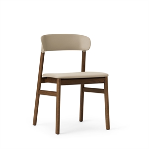 Krzesło do Jadalni Normann Copenhagen Herit, Tapicerowane Skórą Wędzony Dąb/ Piaskowy