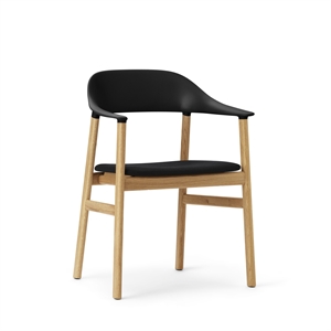 Krzesło do Jadalni Normann Copenhagen Herit z Podłokietnikami, Tapicerowane w Kolorze Dębu/ Czarny