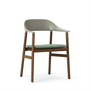 Krzesło do Jadalni Normann Copenhagen Herit z Podłokietnikiem Tapicerowanym Wędzonym Dębem/dusty Zielony