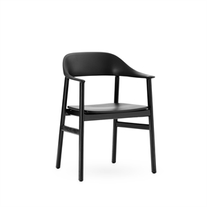 Krzesło do Jadalni Normann Copenhagen Herit z Podłokietnikami, Czarny Dąb