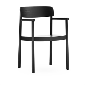 Krzesło do Jadalni Normann Copenhagen Timb z Podłokietnikami, Czarny
