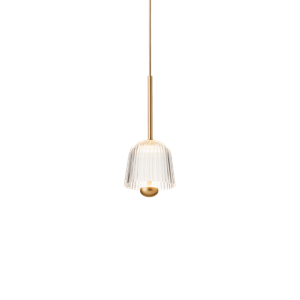 Nuura Asteea 1 Lampa Wisząca Mosiężny Satyna/Przezroczysty Przezroczysty