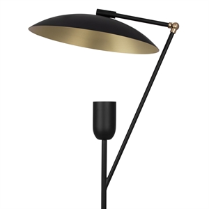 Globen Lighting Undercover Lampa Stołowa Czarny/ Szczotkowany Mosiężny