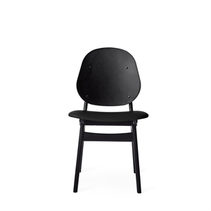 Ciepłe Krzesło do Jadalni Nordic Noble, Bejcowane na Czarny Drewno bukowe/Prescott 207