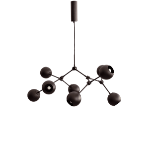 101 Kopenhaga Żyrandol Drop Globe Mini, Spalony Czarny