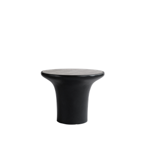 101 Copenhagen Trumpet Side Table Low Srebrny Travertine