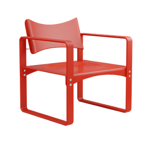 Krzesło do Jadalni Verner Panton Series 270 F z Podłokietnikami , Czerwony