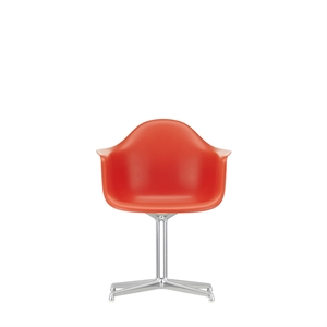 Krzesło do jadalni Vitra Eames Plastic DAL RE Poppy Red/ Chrom
