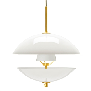 Fritz Hansen Clam Lampa Wisząca Biała/Mosiężna Ø55