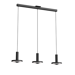 Tonone Beads 3 Lampa wisząca Rząd Smokey Black