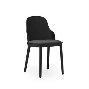 Krzesło do Jadalni Normann Copenhagen Allez, Tapicerowane Płótnem w Czarny
