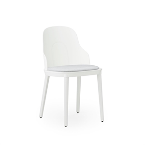 Krzesło do Jadalni Normann Copenhagen Allez, Tapicerowane Płótnem w Biały