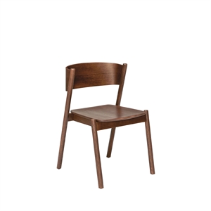Krzesło do Jadalni Hübsch, Ukośne, Ciemnobrązowe