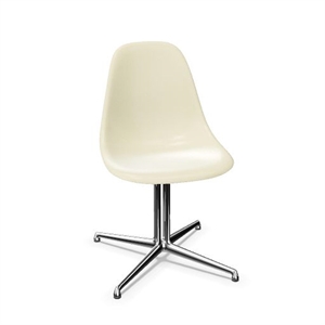 Krzesło do Jadalni Vitra Eames Fiberglass DSL, Pergamin/ Chrom