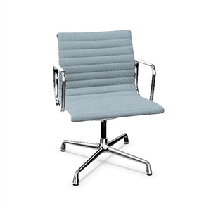 Vitra Aluminiowy EA 107 Fotel Biurowy Hopsak Sea Blue/Ivory/ Chrom