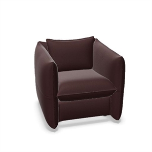 Vitra Mariposa Club Fotel Plano Dark Red/Nero
