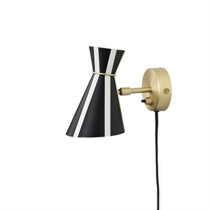 Warm Nordic Bloom Stripe Lampa Naścienna Czarna Noir/Ciepła Biel