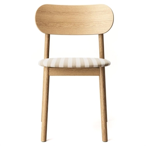 Krzesło do jadalni Decotique Elephant Natural Oak/Delikatny wzór wstążki